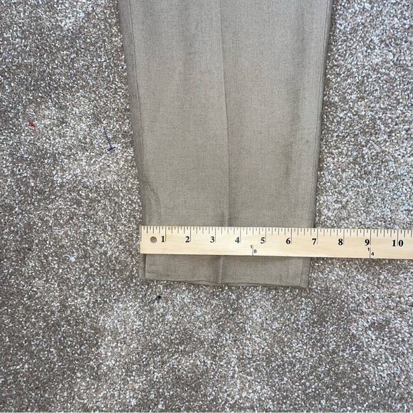 Talbots pants Irish Linen tan straight leg breathable SZ 12 POCKETS zip up - Picture 6 of 12